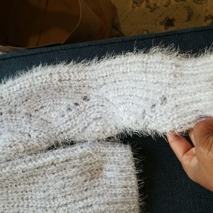 Beautiful fuzzy sweater,so cozy and comfortable